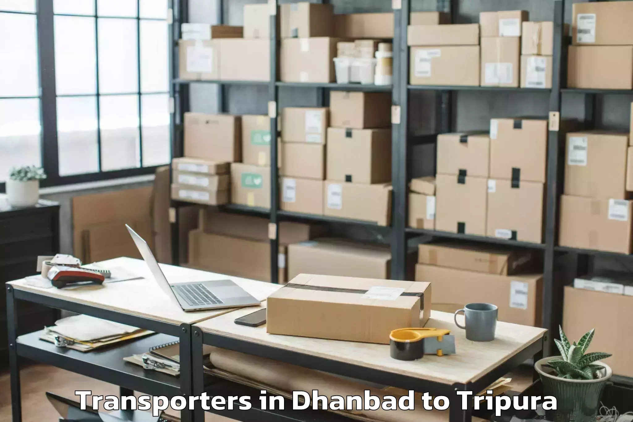 Leading Dhanbad to Khowai Transporters Provider